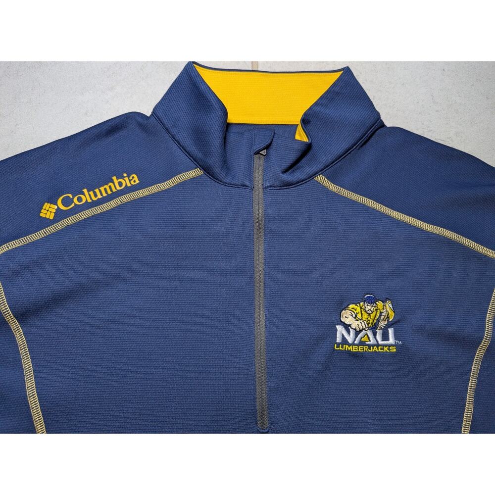 Columbia Golf Men's XL NAU Lumberjacks OmniWick 1/4 Zip Pullover Long Sleeve - Picture 2 of 8